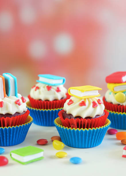 istock Bright colorful Back to School theme cupcakes 1021372364