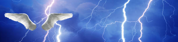 istock Angel wings and lightning 1021395340