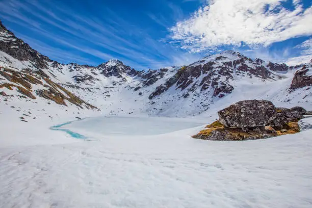 Upper Reed lake and bomber pass in background