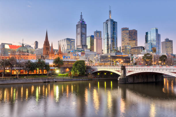 istock Sunset over Melbourne and Yarra River 1021403238
