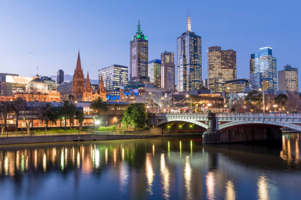 istock Sunset over Melbourne and Yarra River 1021403250