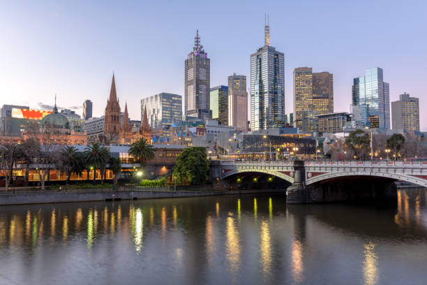 istock Sunset over Melbourne and Yarra River 1021403268