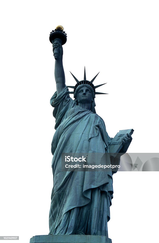 Aislado la Estatua de la libertad - Foto de stock de Adulación libre de derechos