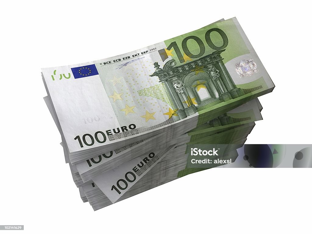 Pilha de notas de Euro - Foto de stock de Abundância royalty-free
