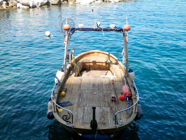 istock Old Boat in the Mediterranean sea 1021432462