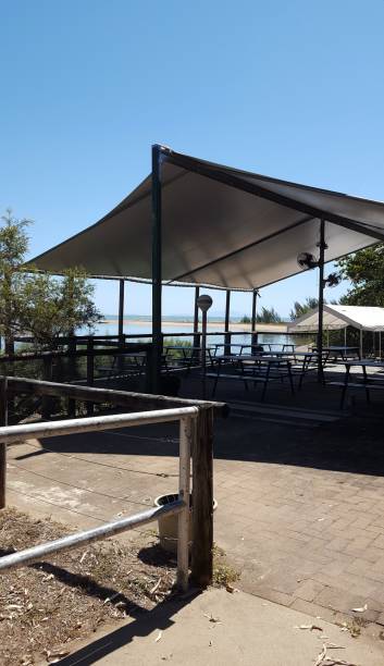 istock Picnic area on sea shore 1021453122