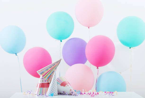 istock Background of balloons for birthday 1021497876