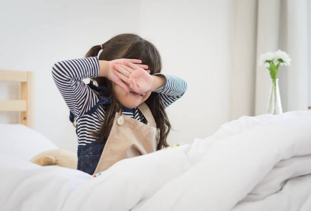 istock Happy child playing in bedroom at home 1021500242