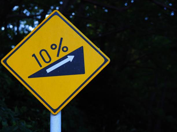 istock 10% ascent traffic sign 1021500444