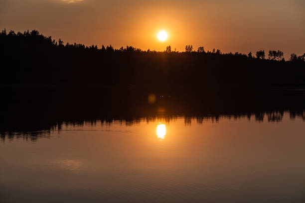 istock Landscape - sunset on the lake 1021517176