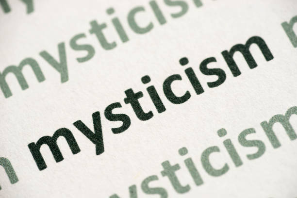 istock word mysticism  printed on paper macro 1021521714