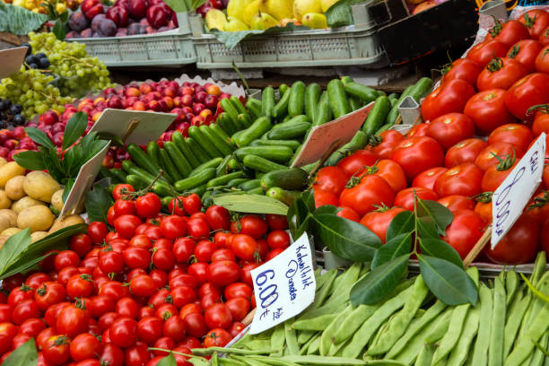 istock Fresh vegetables for sale at a market 1021532838