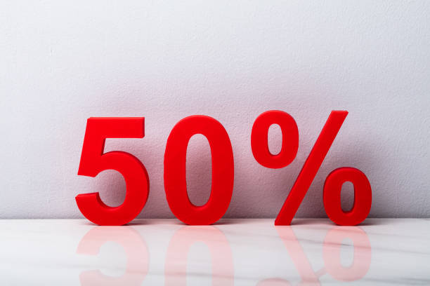 istock Red Fifty Percent Discount 1021543946