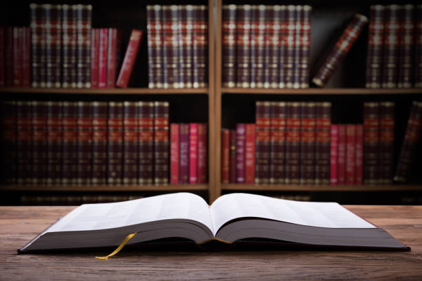 Close-up Of An Open Law Book