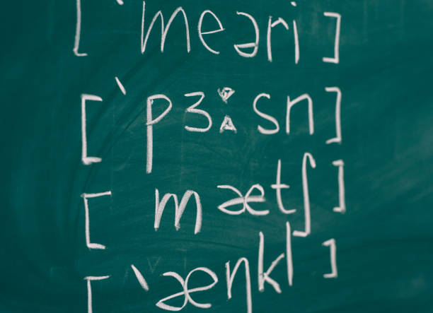 istock Study english School lesson class blackboard International phonetic alphabet. 1021549442