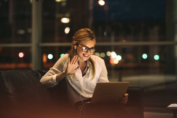 istock Woman on video call in office 1021560228