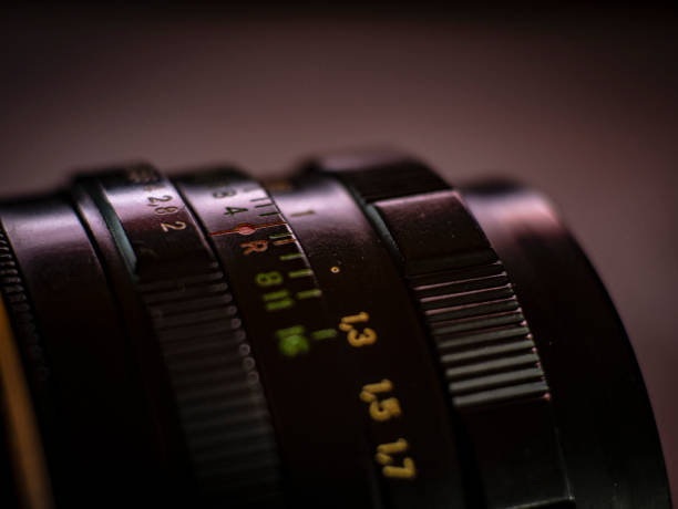 istock Old russian lens closeup 1021567670