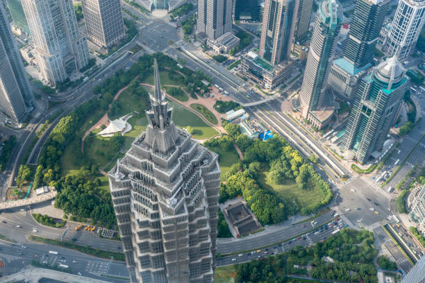 istock View from Shanghai tower, China 1021571146