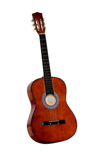 istock Classical acoustic guitar isolated on white background 1021580626