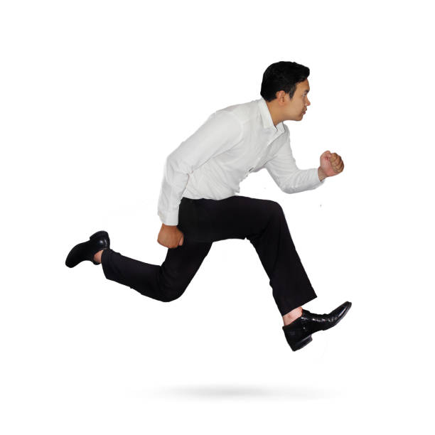 istock Young Businessman Running Fast 1021605450