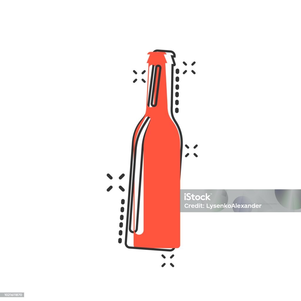 Vector Rượu Hoạt Hình Biểu Tượng Chai Bia Theo Phong Cách Truyện ...