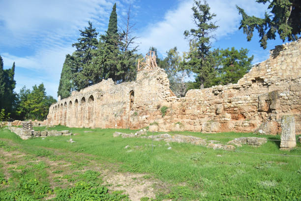 istock the ancient wall of Daphni Monastery Athens Greece 1021611914