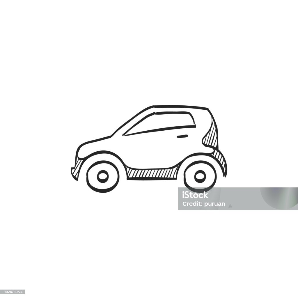 Sketch Icon Mini Car Stock Illustration - Download Image Now - Car ...