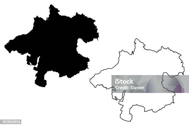 Upper Austria Map Vector Stock Illustration - Download Image Now - Abstract, Austria, Austrian Culture