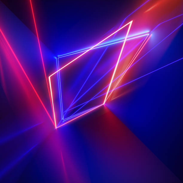 istock 3d render, ultraviolet spectrum, neon lights, laser show, glowing lines, virtual reality, abstract fluorescent background, optical illusion, cubic room, corridor, night club interior 1021626062