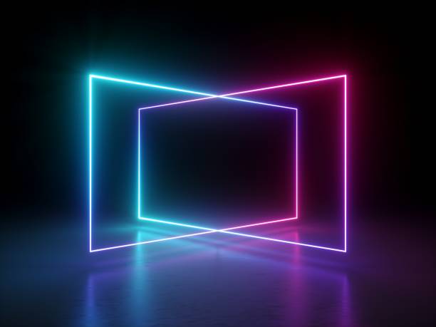 istock 3d render, abstract fluorescent background, laser show, night club interior lights, pink blue glowing lines, virtual reality, psychedelic spectrum, geometric shapes 1021626168