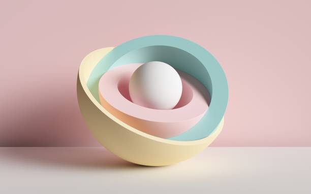 istock 3d render, abstract background, primitive geometric shapes, pastel color palette, simple mockup, minimal design elements 1021628562