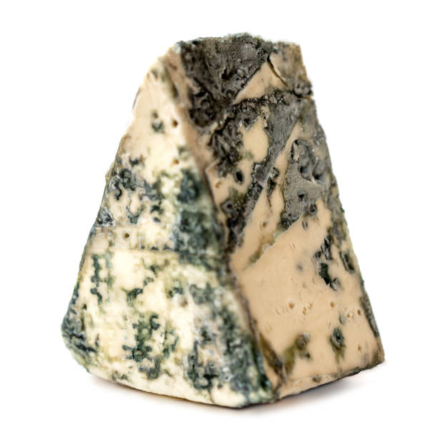 istock Blue cheese Gorgonzola isolated on a white background. Close up