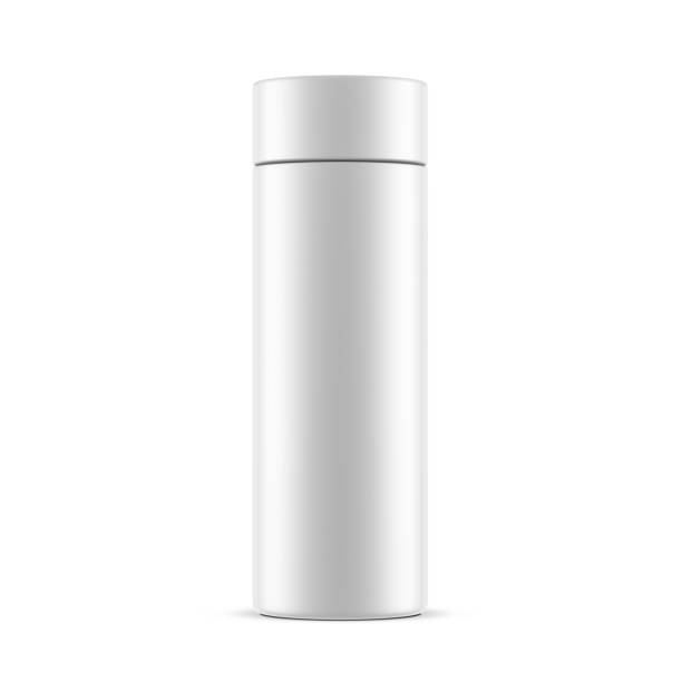 istock White Tube Tin can Mockup, thermos 1021641024