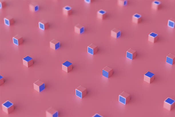istock Abstract 3d rendering of geometric shapes. Computer generated minimalistic background with cubes. Modern design for poster, cover, branding, banner, placard 1021644014