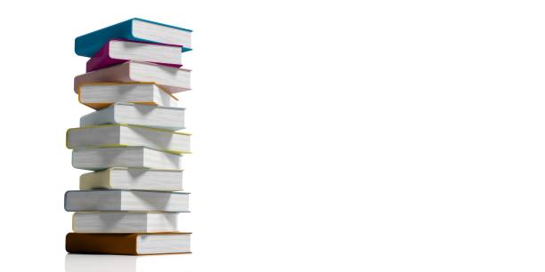 istock Books stacked on white background. 3d illustration 1021644782
