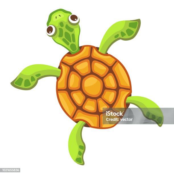 Sea Turtle Icon Cartoon Style Stock Illustration - Download Image Now - Turtle, Cartoon, Animal