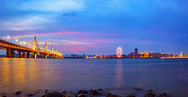 istock City night view bridge 1021656260