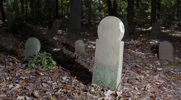 istock Grave marker in Old Scottish Cemetery 1021662298