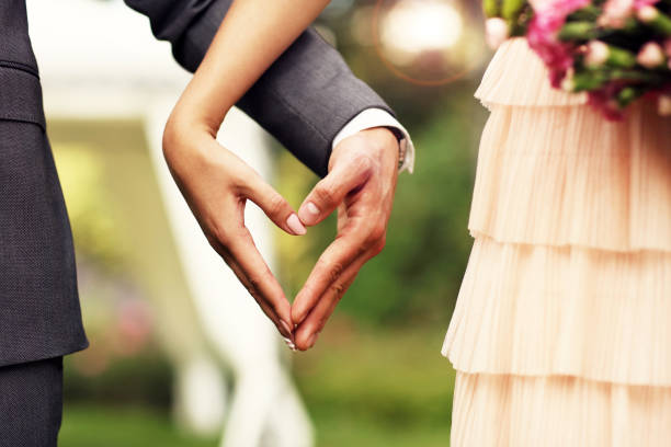istock Beautiful wedding couple enjoying wedding 1021664298