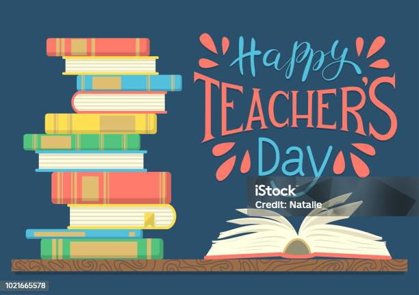 Happy Teachers Day Stock Illustration - Download Image Now - Teachers' Day, Day, Teacher
