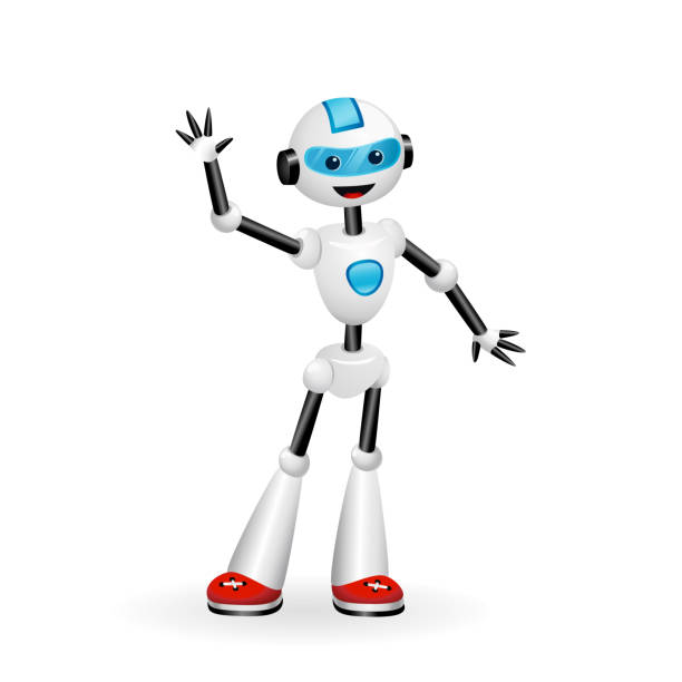 Cute Robot Isolated Stock Photos, Pictures & Royalty-Free Images - iStock