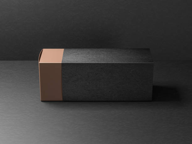 istock Gold Gift Box Mockup with black case 1021697960