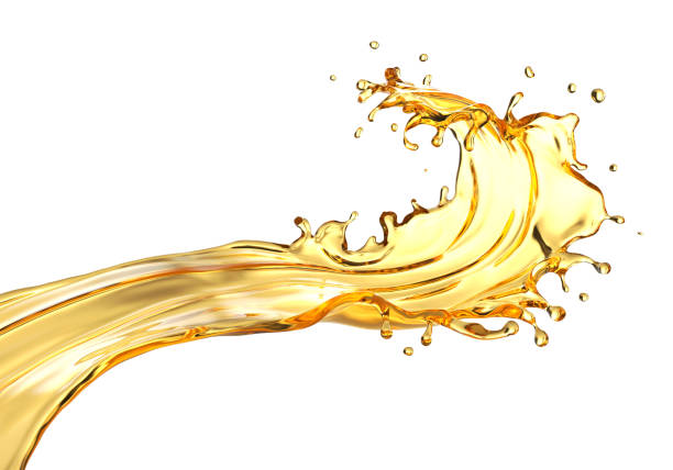 istock Olive or engine Fuel oil splash. 1021710354