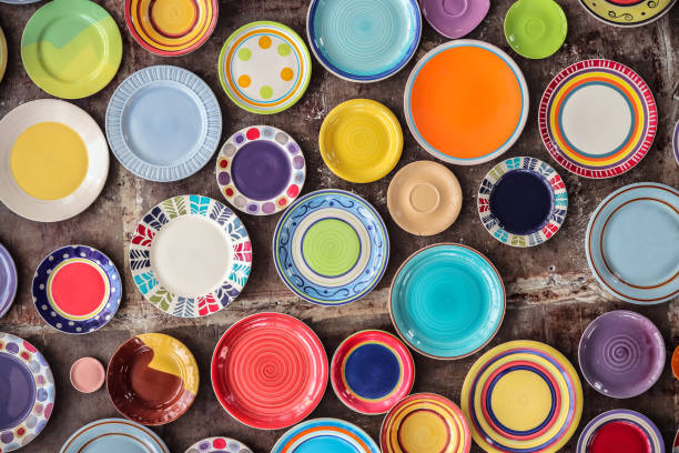 istock Colorful ceramic porcelain dishes kitchenware 1021715294