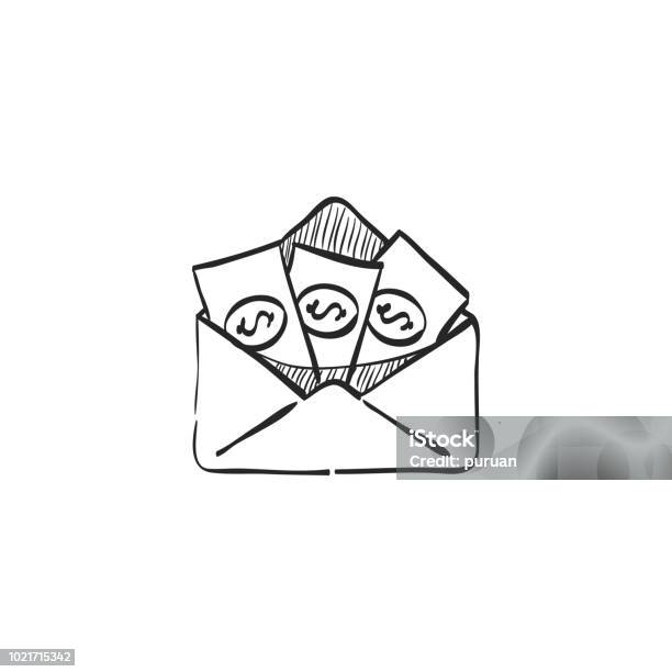 Sketch Icon Money Envelope Stock Illustration - Download Image Now - Bank - Financial Building, Business, Clip Art