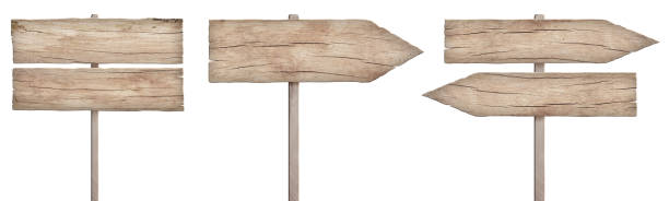 istock old weathered light wood signs, arrows and signposts 1021718318