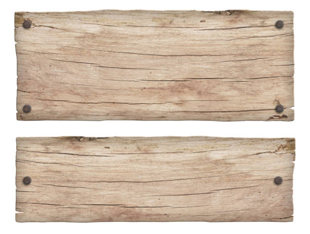 istock old weathered light wood signs with nails 1021718390