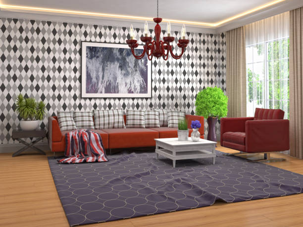 istock Interior of the living room. 3D illustration 1021719082