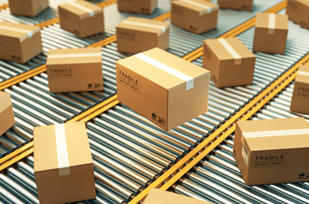 istock The parcel is on the conveyor belt,Concept of automatic logistics management.3d rendering. 1021719202