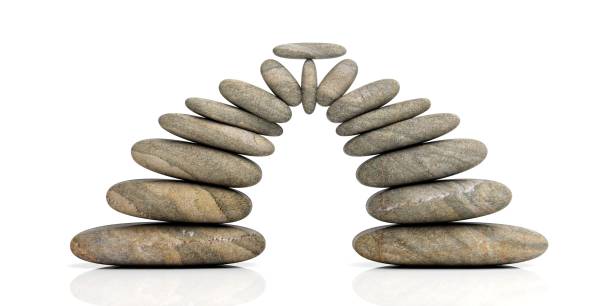 istock Zen stones on white background. 3d illustration 1021728442